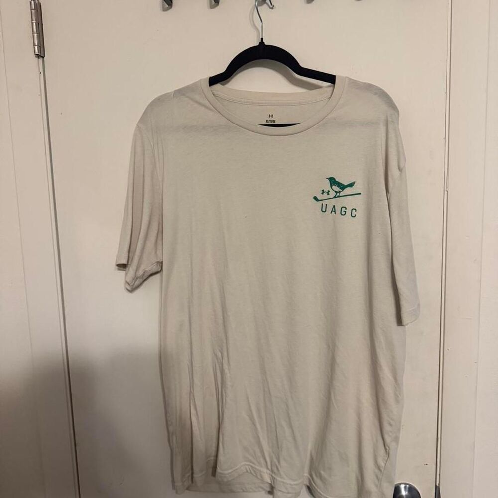 Under-armour Men's Cream and White T-shirt